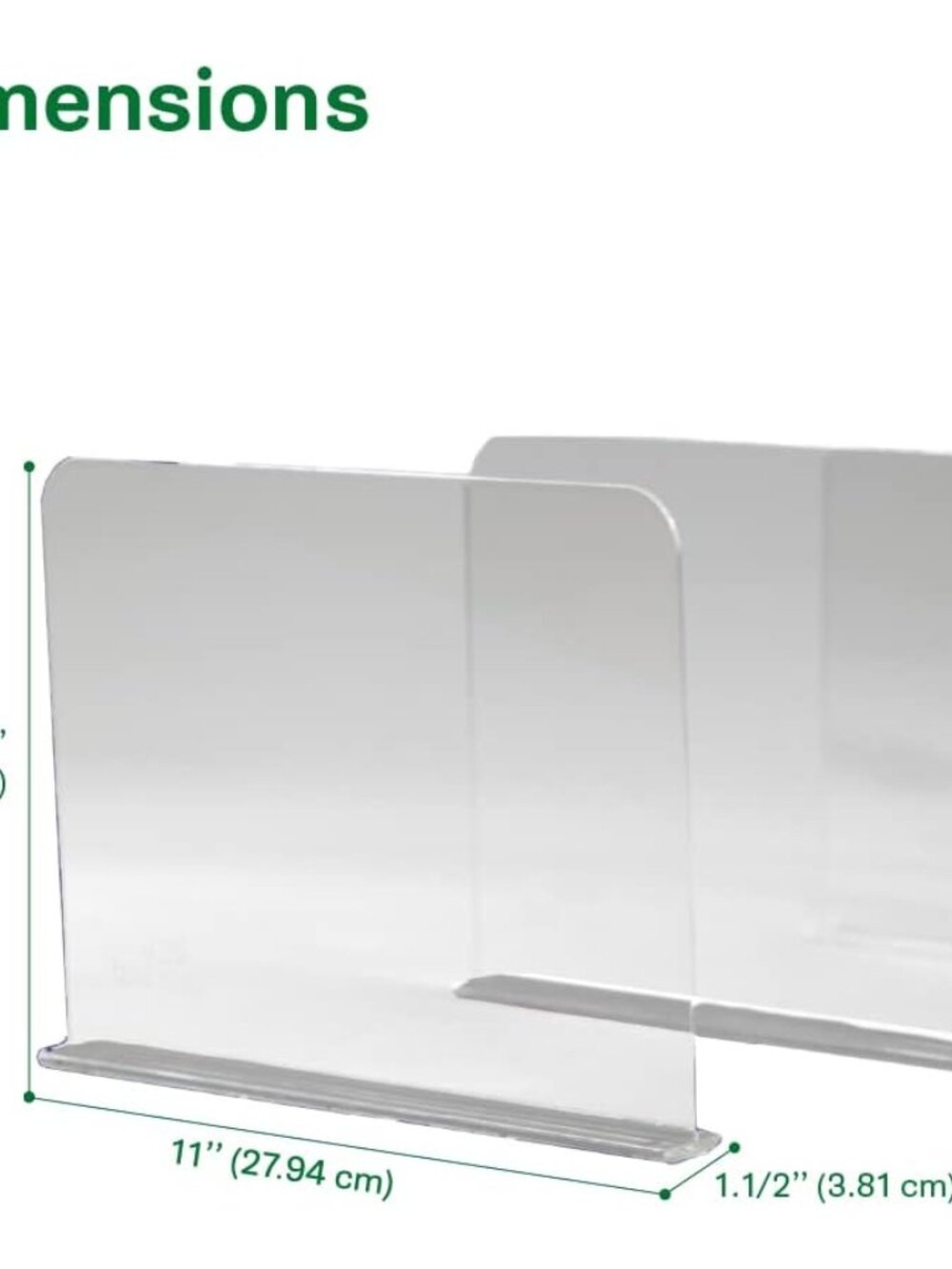 Closet Organization with Acrylic Clear Shelf Dividers - Closet Shelf Organizer f - Picture 2 of 8